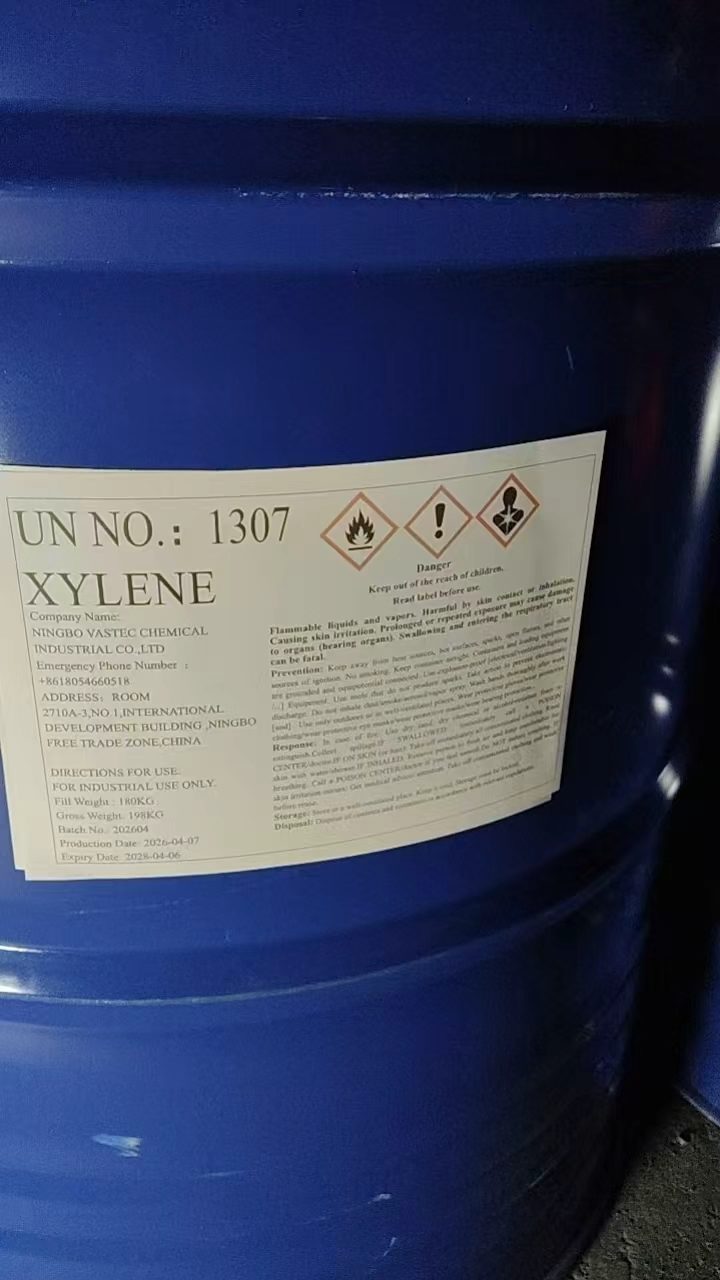 Xylene UN 1307 blue steel drum label - NINGBO VASTEC CHEMICAL